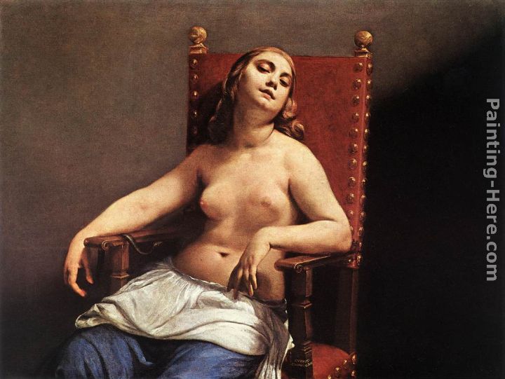 The Death Of Cleopatra painting - Guido Cagnacci The Death Of Cleopatra art painting